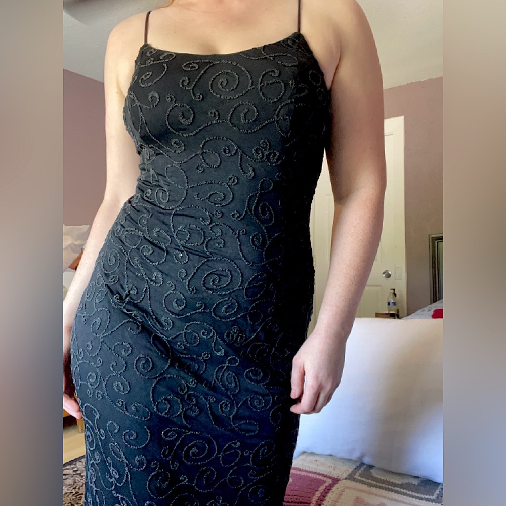 Vintage Beaded Evening Dress